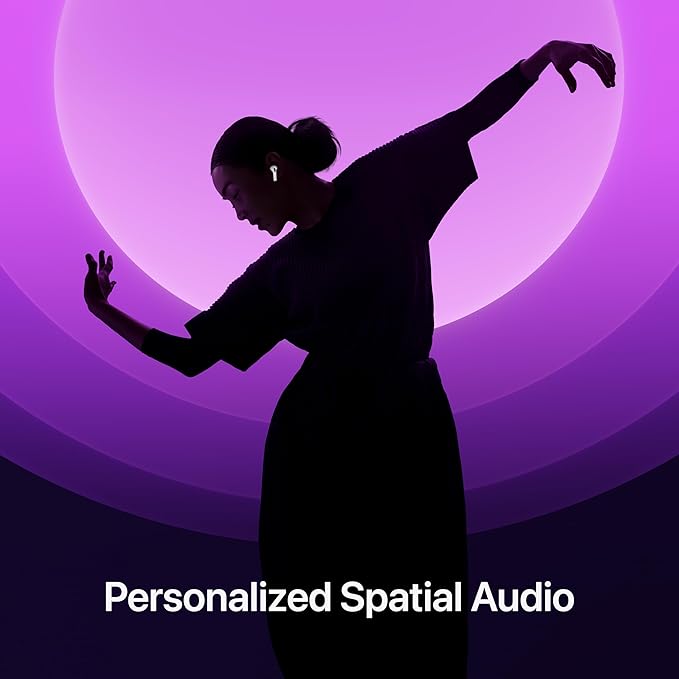 Apple AirPods 4 Wireless Earbuds, Personalized Spatial Audio, Sweat and Water - Image 4