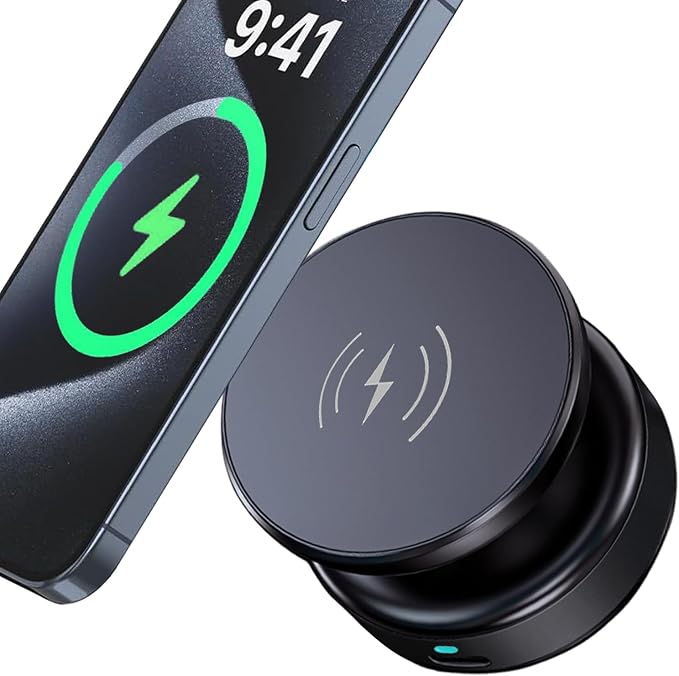 15W Wireless for MagSafe Car Mount Charger, 360° Adjustable Vacuum Magnetic by Jkoailiwi