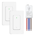 NineLeaf Wireless Light Switch and Receiver Kit, No Wiring Remote Control Wall by NineLeaf