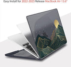 Teryeefi MacBook Air M2 Case 2022 Release A2681 Model, Glossy Plastic Hard - Image 5