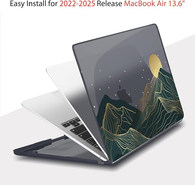 Teryeefi MacBook Air M2 Case 2022 Release A2681 Model, Glossy Plastic Hard - Image 5