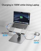 BENFEI Laptop Stand with USB C 7in1 Docking Station, HDMI 4K@60Hz, 1*SD 1*Micro - Image 5