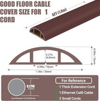 Floor Cord Covers for Wires 6FT Cable Hider Wire Cover Self Adhesive Cord Hider - Image 2
