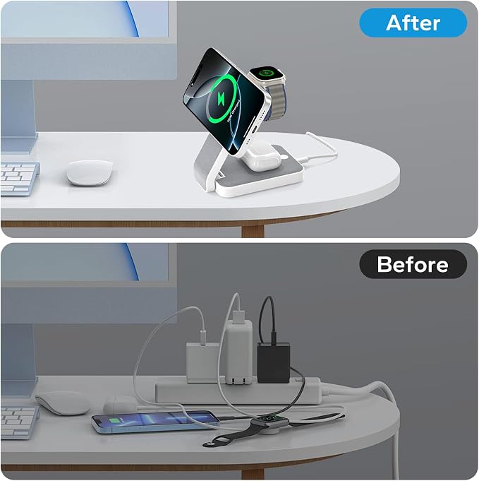3 in 1 Foldable Wireless Travel Charging Station - Image 7