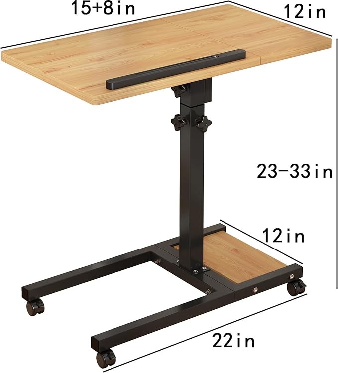 TigerDad Mobile Adjustable Height Laptop Stand PC Computer Portable Notebook - Image 2