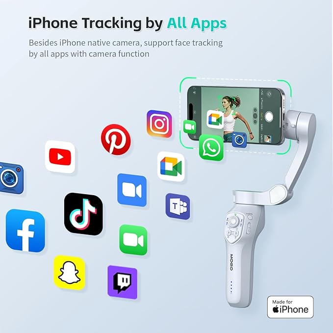 MOGO Only for iPhone, Gimbal Stabilizer for iPhone, Cell Phone Gimbal Stabilizer - Image 4