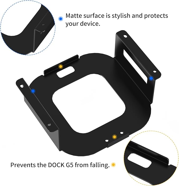 Under Desk Mount Holder for HP USB-C Dock G5, Under-Desk Iron Storage Rack - Image 5