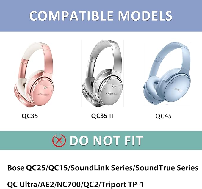 Headband Cushion Cover for Bose QuietComfort 45 QC35 QC35 II Headphones - Image 4