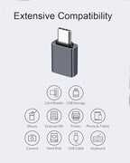 USB C Male to USB A Female Adapter, USB 3.2 GEN2 10Gbps High-Speed Data PD 60W - Image 3