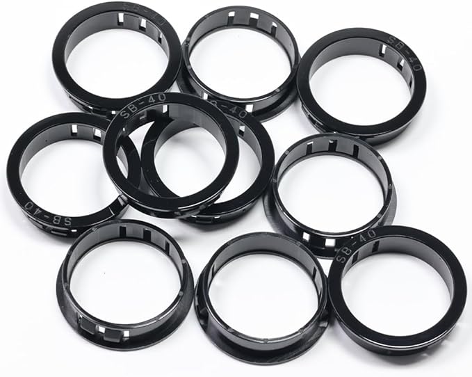 1-9/16" Black Snap-in Knockout Insulating Bushing Grommets, Plastic Cable Hole by EASYEAH