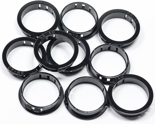 1-9/16" Black Snap-in Knockout Insulating Bushing Grommets, Plastic Cable Hole by EASYEAH