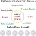 36 Pieces Large Earbud Tips Soft and Comfortable Ear Bud Replacement Pieces - Image 4