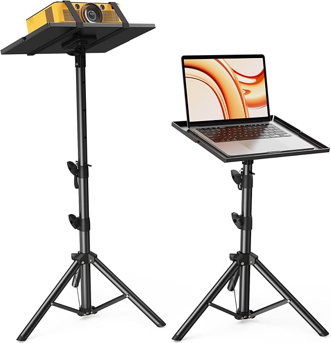 Perlegear Projector Stand Tripod, Portable Tall Projector Stand 90°Tilt - Image 8