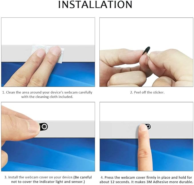 Webcam Cover Slide 0.027in Ultra Thin Metal Magnet Web Camera Cover - Image 4