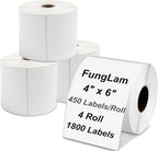 FungLam 4"x6" Thermal Shipping Labels by FungLam