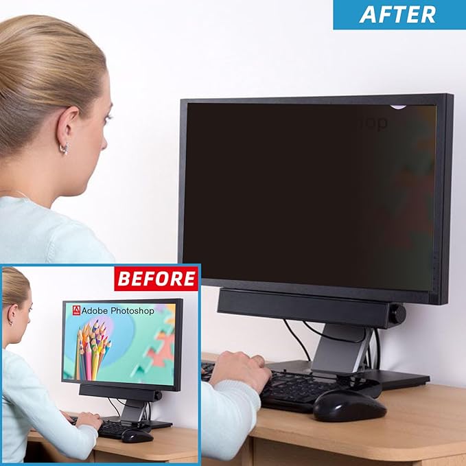 GUMIKE 2-PACK 24 inch Computer Privacy Screen Filter Suitable - Image 4