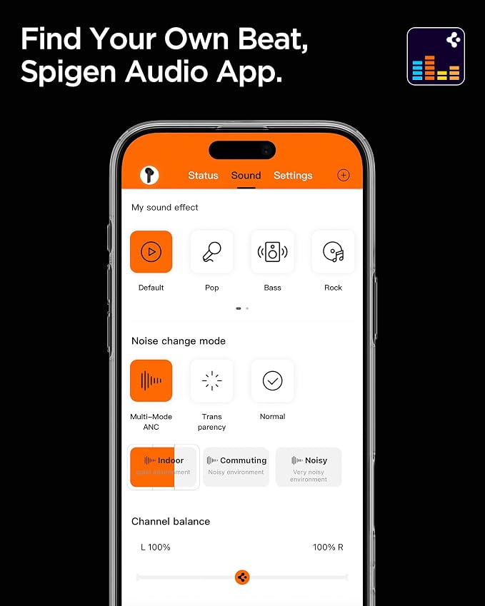 Spigen True Wireless Earbuds, Active Noise Cancellation Bluetooth Headphones - Image 3