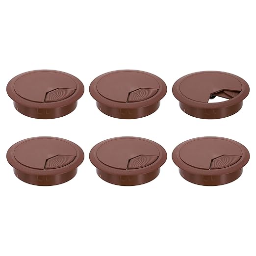 uxcell 6 Pcs 80mm Desk Grommet, Plastic Cable Hole Cover, Wire Cord Cable by uxcell