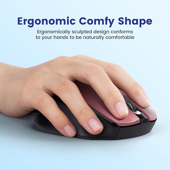 Wireless Mouse, D-09 Computer Mouse USB Cordless Mice - Image 2