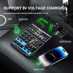 BOMGE 4 Channel mini DJ Audio Sound Mixer Interface - Image 6