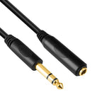 Devinal 6.35mm 1/4" inch TRS Plug Male to 1/4 Female Headphone Guitar Extension - Image 5