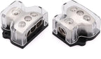 3 Way Power Distribution Block 1x 0 Gauge in 3X 4 Gauge Out Amp Power by Unknown
