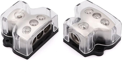 3 Way Power Distribution Block 1x 0 Gauge in 3X 4 Gauge Out Amp Power by Unknown