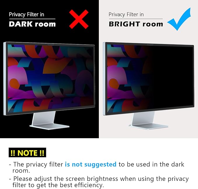 FILMEXT 27 inch privacy screen for monitor compatible - Image 5