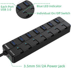 VEMONT USB hub, Computer Peripheral Equipment 7-Port USB 3.0 hub - Image 4