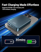Magnetic Power Bank 26800mAh for Magsafe Portable Charger, Aluminum Alloy Large - Image 2