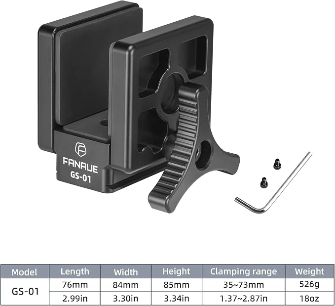 FANAUE GS-01Arca Swiss Rifle Saddle Mount, Hunting Tripod Clamp - Image 8