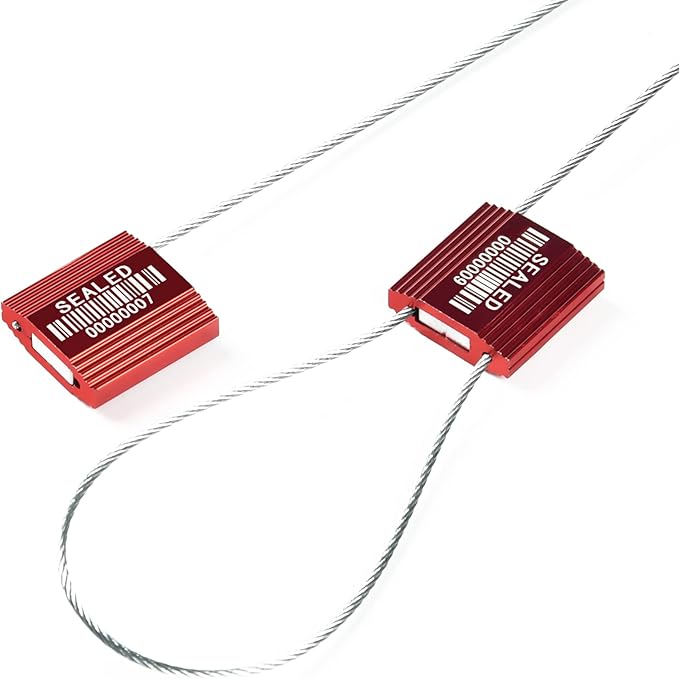 50 Red High Security Cable Seals by LeadSeals