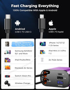 【Upgraded】 SUPERONE Retractable Car Charger 4 in 1, Fast Car Phone Charger - Image 6