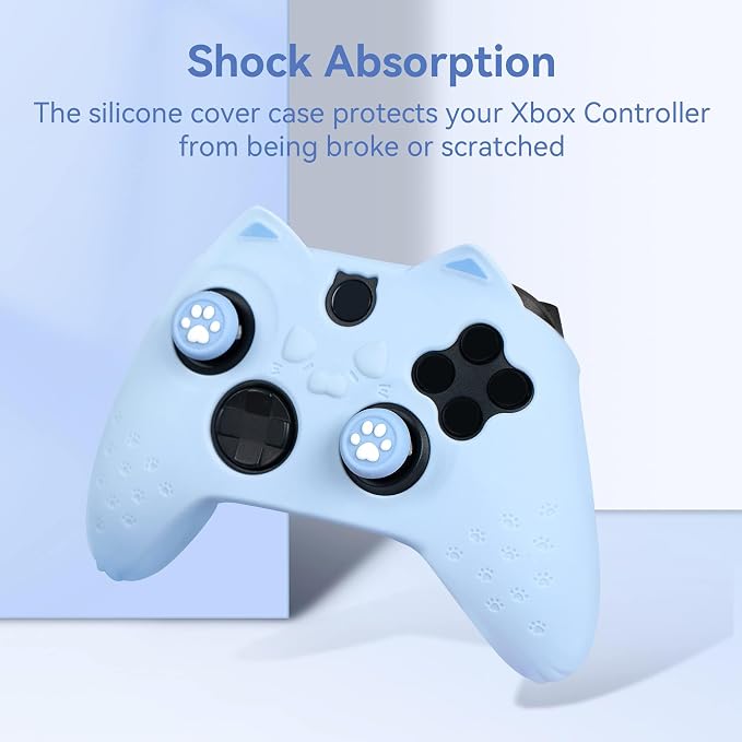 GeekShare Cat Paw Controller Skin Grips Set Anti-Slip Silicone Protective Cover - Image 3