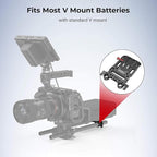 SmallRig Battery Plate with V-Lock Mount with Dual 15mm Rod Clamp Kit - Image 9