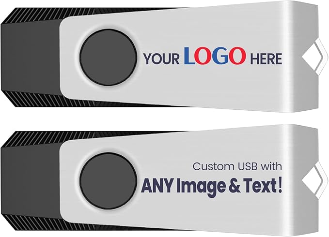 Customizable Flash Drives 32GB, Wooolken Personalized USB 2.0 Drive by WOOOLKEN