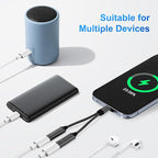 USB C Splitter，2 in 1 USB C Headphone and Charger Adapter Audio Dongle Cable - Image 7