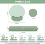 MOSISO Wrist Rest Support for Mouse Pad&Keyboard Set, Circle Curved Ergonomic - Image 7