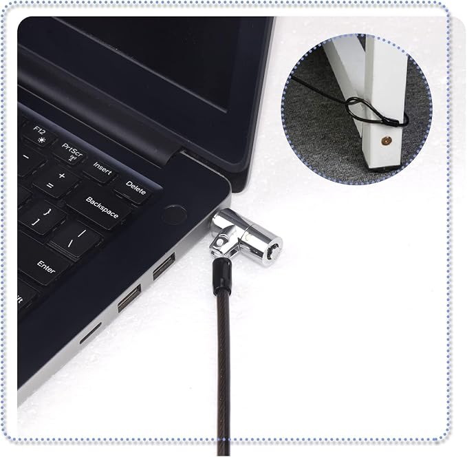 I3C Laptop Cable Lock Hardware Security Cable Lock Anti Theft 6.7FT Cable Lock - Image 5