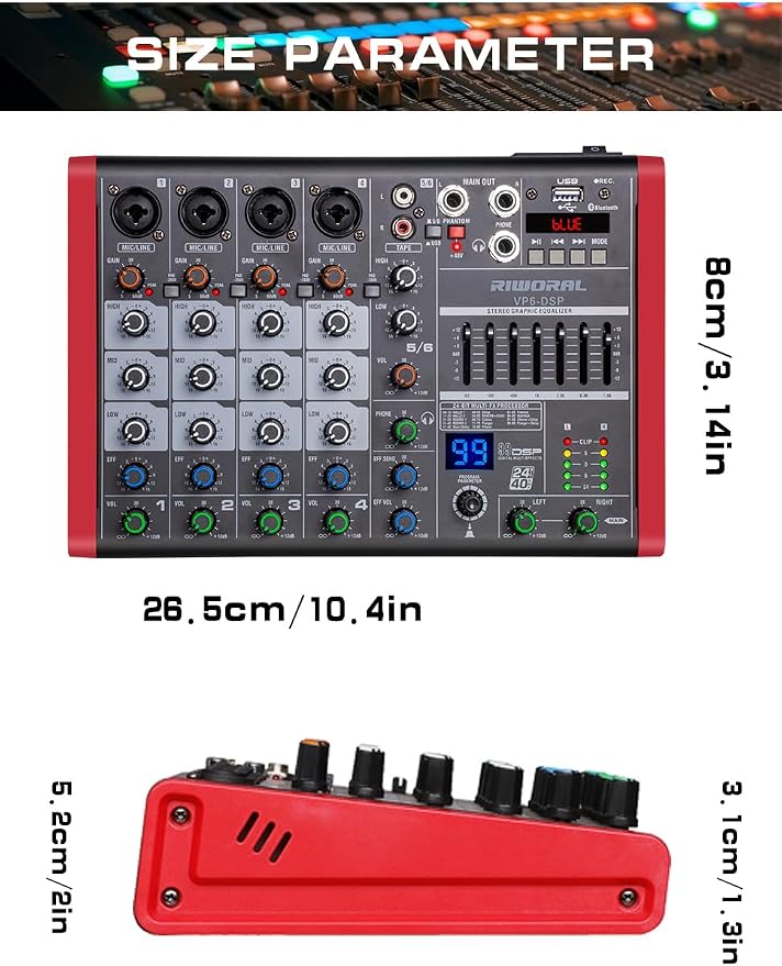 6 Channel Audio Interface DJ Mixer - Image 3