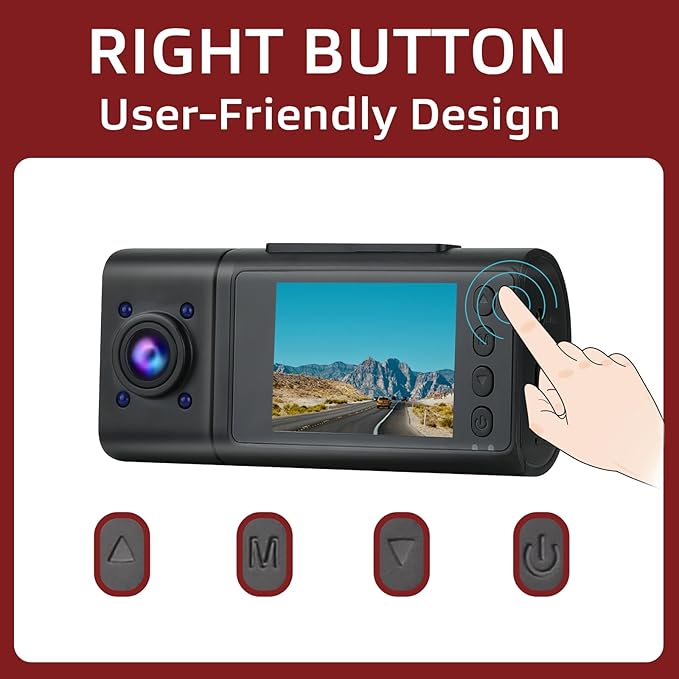 2025 Dash Cam, 3 Channel Dash Cam Front and Rear Inside, Interior Car Camera - Image 7
