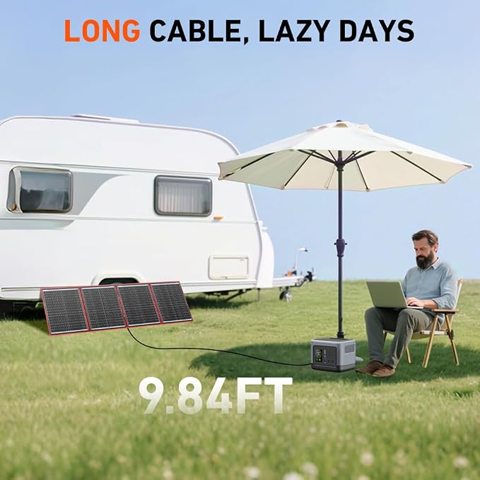 DOKIO 150W Portable Foldable Solar Panel Kit, - Image 7