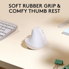 Logitech Lift for Mac Wireless Vertical Ergonomic Mouse, Quiet Clicks, Silent - Image 4