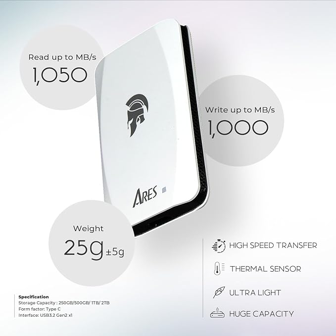 DATO External SSD 2TB, Portable SSD External Solid State Drive, USB 3.2 Gen 2x1 - Image 3