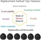 36 Pieces Medium Earbud Tips Soft and Comfortable Ear Bud Replacement Pieces - Image 4