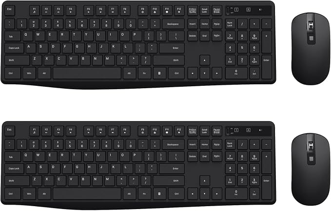 Wireless Keyboard and Mouse Combo, Lovaky 2.4G Full-Sized Ergonomic Keyboard by LovakyOfficeExpert