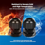 Cable Gland 20 Pack Plastic Waterproof Adjustable Connector 6-12mm PG13.5 - Image 3