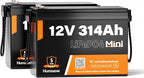 12V 314Ah LiFePO4 Lithium Battery Max. 4019Wh Energy, 15000+ Deep Cycles by HumsiENK