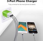 Wall Charger Adapter, USB Cubes, Sicodo 3Pack Universal Travel 3.1A 3 Muti Port - Image 5