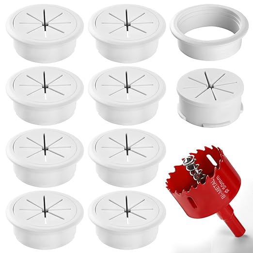 Desk Grommet 2 Inch 8 Pieces, Desk Hole Cover by XIOGZAXI